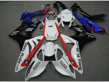 Carenagem Moto BMW S1000RR 2009-2014 - Branco Azul Vermelho