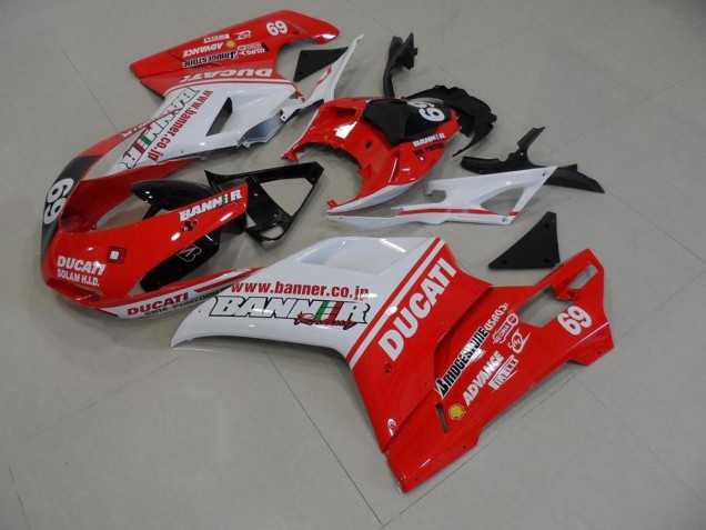 Carenagem Moto Ducati 848 1098 1198 2007-2014 - Laranja Bandeira 69 Carenagem Moto Ducati 848 1098 1198 2007-2014 - Laranja Bandeira 69