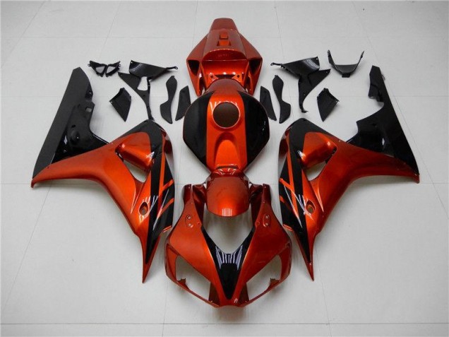 Carenagem Moto Honda CBR 1000RR 2006-2007 - Laranja Preto Carenagem Moto Honda CBR 1000RR 2006-2007 - Laranja Preto