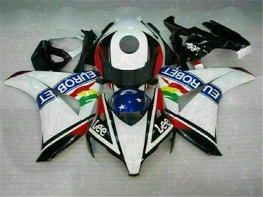 Carenagem Moto Honda CBR 1000RR 2008-2011 - Branco Azul Vermelho Eurobet Lee