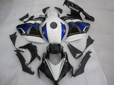 Carenagem Moto Honda CBR 1000RR 2008-2011 - Branco Preto Azul
