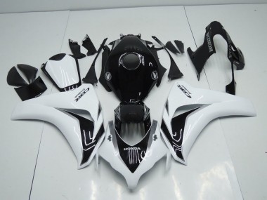 Carenagem Moto Honda CBR 1000RR 2008-2011 - Branco & Preto Cinzento
