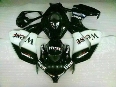 Carenagem Moto Honda CBR 1000RR 2008-2011 - Branco Preto West