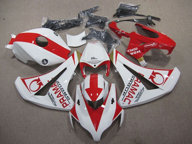 Carenagem Moto Honda CBR 1000RR 2008-2011 - Branco Vermelho PRAMAC Carenagem Moto Honda CBR 1000RR 2008-2011 - Branco Vermelho PRAMAC