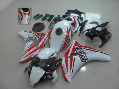 Carenagem Moto Honda CBR 1000RR 2008-2011 - Branco Vermelho Rsd