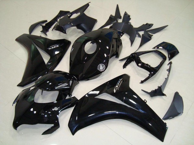 Carenagem Moto Honda CBR 1000RR 2008-2011 - Preto Brilhante Chrome Decalques Carenagem Moto Honda CBR 1000RR 2008-2011 - Preto Brilhante Chrome Decalques