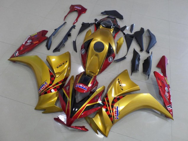 Carenagem Moto Honda CBR 1000RR 2012-2016 - Ouro & Vermelho Escuro Carenagem Moto Honda CBR 1000RR 2012-2016 - Ouro & Vermelho Escuro