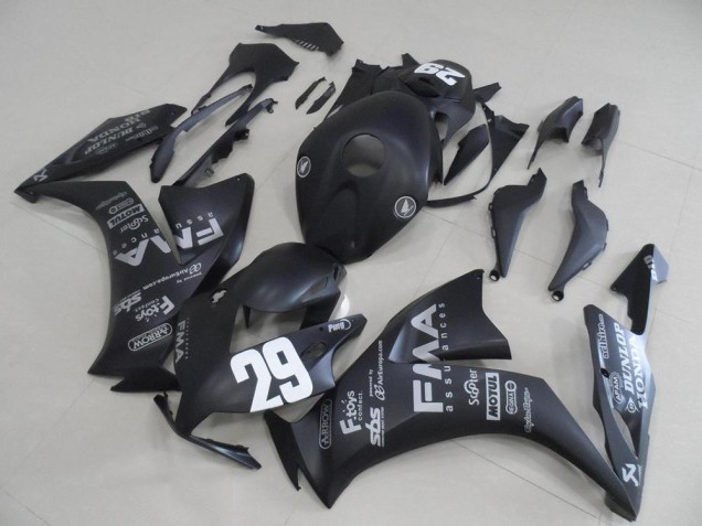 Carenagem Moto Honda CBR 1000RR 2012-2016 - Preto Fosco Cinzento Decalques 29 Carenagem Moto Honda CBR 1000RR 2012-2016 - Preto Fosco Cinzento Decalques 29