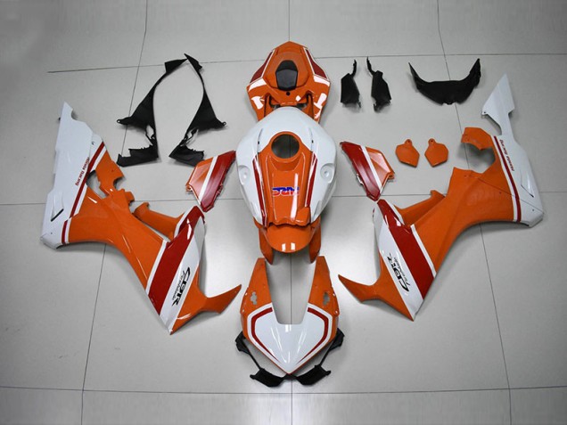 Carenagem Moto Honda CBR 1000RR 2017-2023 - Laranja Branco HRC Carenagem Moto Honda CBR 1000RR 2017-2023 - Laranja Branco HRC