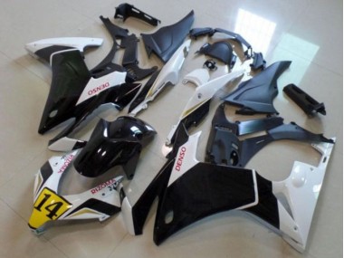 Carenagem Moto Honda CBR 500RR 2013-2015 - Preto Branco Denso Rizoma 14