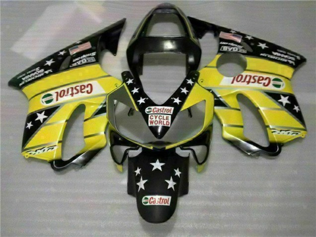 Carenagem Moto Honda CBR 600 F4i 2001-2003 - Amarelo Preto Castrol Cycle World Carenagem Moto Honda CBR 600 F4i 2001-2003 - Amarelo Preto Castrol Cycle World