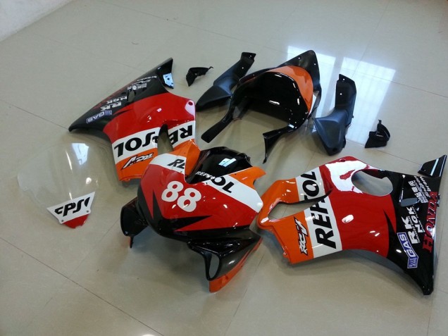 Carenagem Moto Honda CBR 600 F4i 2001-2003 - Corrida Repsol 88 Carenagem Moto Honda CBR 600 F4i 2001-2003 - Corrida Repsol 88