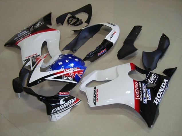 Carenagem Moto Honda CBR 600 F4i 2004-2007 - Branco Azul DENSO HRC Carrera Carenagem Moto Honda CBR 600 F4i 2004-2007 - Branco Azul DENSO HRC Carrera