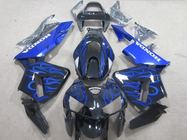 Carenagem Moto Honda CBR 600RR 2005-2006 - Preto Azul Chama