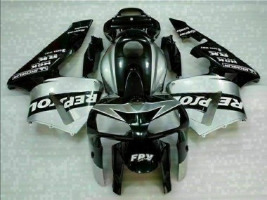 Carenagem Moto Honda CBR 600RR 2005-2006 - Preto Prata Repsol