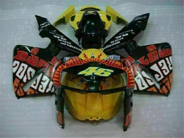 Carenagem Moto Honda CBR 600RR 2005-2006 - Preto Vermelho Amarelo 46