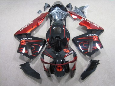 Carenagem Moto Honda CBR 600RR 2005-2006 - Preto Vermelho BACARDI