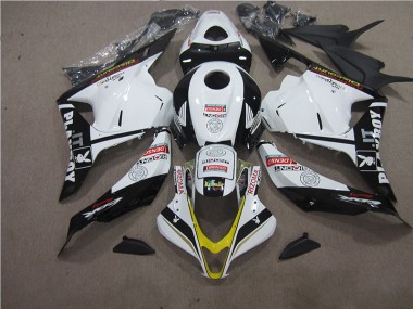 Carenagem Moto Honda CBR 600RR 2009-2012 - Branco Preto RIZOMA