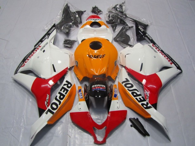 Carenagem Moto Honda CBR 600RR 2009-2012 - Laranja Vermelho Branco Repsol Carenagem Moto Honda CBR 600RR 2009-2012 - Laranja Vermelho Branco Repsol