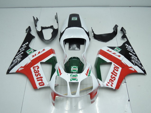 Carenagem Moto Honda VTR 1000 2000-2006 - Branco Preto Vermelho Castro Carenagem Moto Honda VTR 1000 2000-2006 - Branco Preto Vermelho Castro