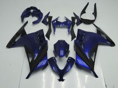 Carenagem Moto Kawasaki ZX 300R 2013-2016 - Azul Preto