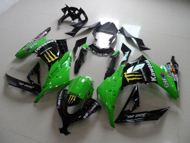 Carenagem Moto Kawasaki ZX 300R 2013-2016 - Preto Verde Monster