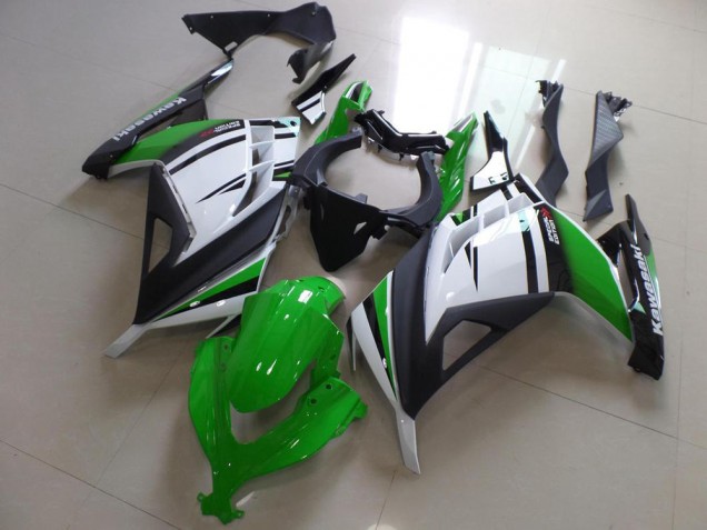 Carenagem Moto Kawasaki ZX 300R 2013-2016 - Verde Preto & Branco Carenagem Moto Kawasaki ZX 300R 2013-2016 - Verde Preto & Branco