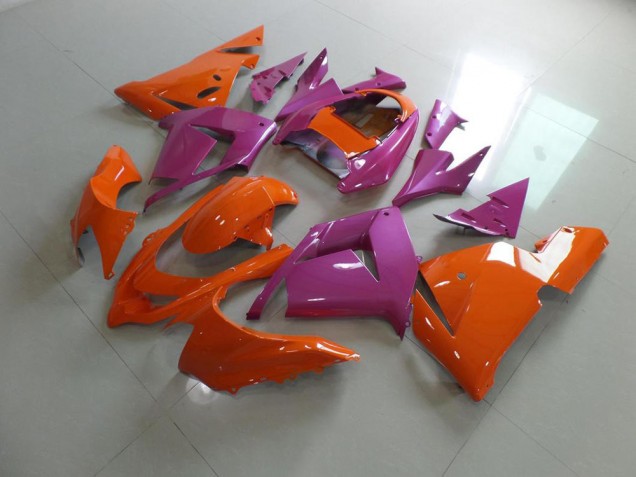 Carenagem Moto Kawasaki ZX10R 2003-2005 - Laranja & Rosa Carenagem Moto Kawasaki ZX10R 2003-2005 - Laranja & Rosa