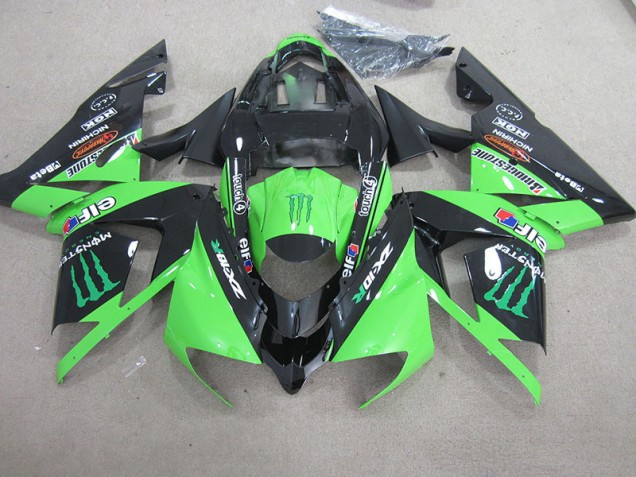 Carenagem Moto Kawasaki ZX10R 2003-2005 - Preto Verde Monster Carenagem Moto Kawasaki ZX10R 2003-2005 - Preto Verde Monster