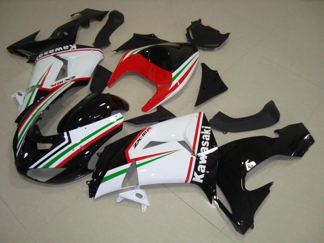 Carenagem Moto Kawasaki ZX10R 2006-2007 - Branco & Preto Carenagem Moto Kawasaki ZX10R 2006-2007 - Branco & Preto