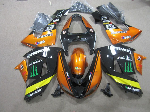 Carenagem Moto Kawasaki ZX10R 2006-2007 - Preto Laranja Monster