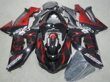 Carenagem Moto Kawasaki ZX10R 2006-2007 - Preto Vermelho Corona Extra
