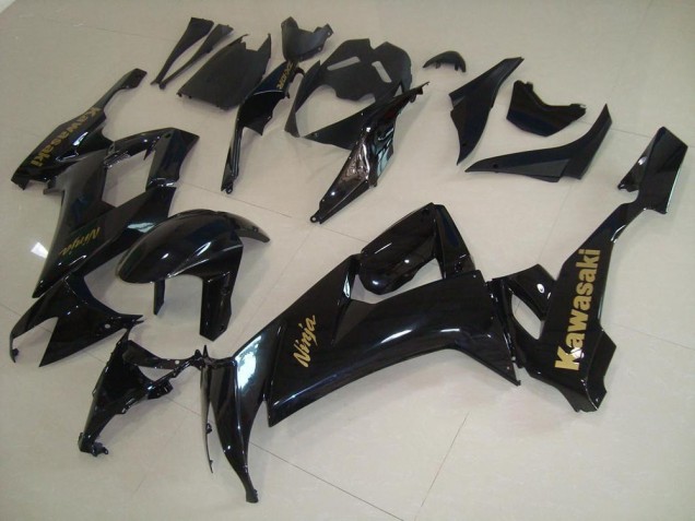 Carenagem Moto Kawasaki ZX10R 2008-2010 - Preto Brilhante & Ouro Adesivo