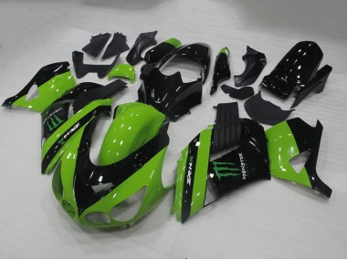 Carenagem Moto Kawasaki ZX14R ZZR 1400 2006-2011 - Verde Monster