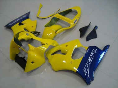 Carenagem Moto Kawasaki ZX6R 2000-2002 - Amarelo Azul