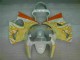 Carenagem Moto Kawasaki ZX6R 2000-2002 - Branco Amarelo Chama Carenagem Moto Kawasaki ZX6R 2000-2002 - Branco Amarelo Chama