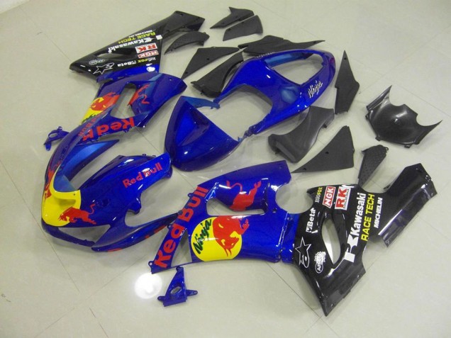 Carenagem Moto Kawasaki ZX6R 2005-2006 - Azul Red Bull Carenagem Moto Kawasaki ZX6R 2005-2006 - Azul Red Bull