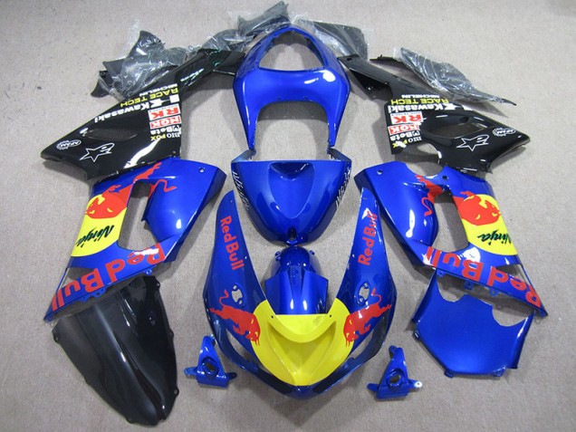 Carenagem Moto Kawasaki ZX6R 2005-2006 - Azul Red Bull Ninja Carenagem Moto Kawasaki ZX6R 2005-2006 - Azul Red Bull Ninja