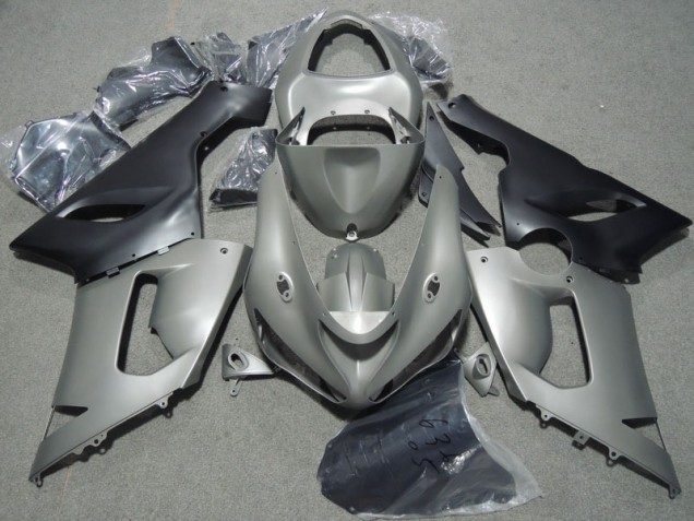 Carenagem Moto Kawasaki ZX6R 2005-2006 - Cinzento Preto Carenagem Moto Kawasaki ZX6R 2005-2006 - Cinzento Preto