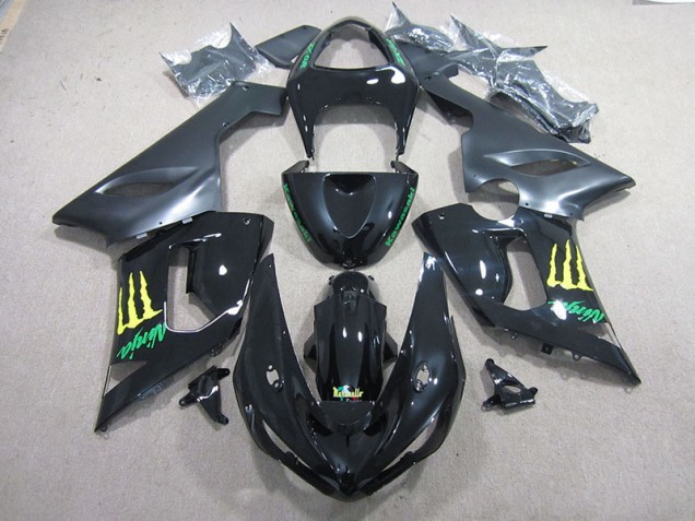 Carenagem Moto Kawasaki ZX6R 2005-2006 - Preto Verde Ninja Carenagem Moto Kawasaki ZX6R 2005-2006 - Preto Verde Ninja