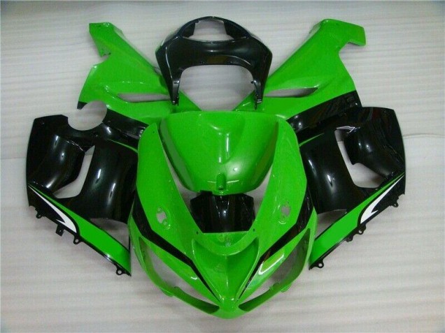 Carenagem Moto Kawasaki ZX6R 2005-2006 - Verde Branco Preto Carenagem Moto Kawasaki ZX6R 2005-2006 - Verde Branco Preto