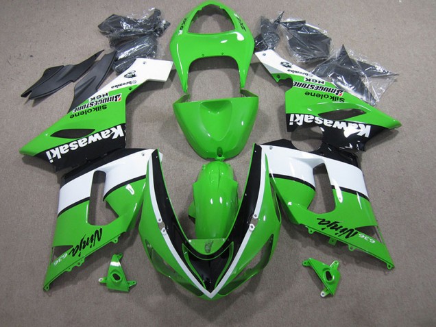 Carenagem Moto Kawasaki ZX6R 2005-2006 - Verde Branco Preto Ninja 636 Carenagem Moto Kawasaki ZX6R 2005-2006 - Verde Branco Preto Ninja 636