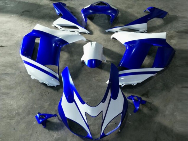 Carenagem Moto Kawasaki ZX6R 2007-2008 - Azul Branco
