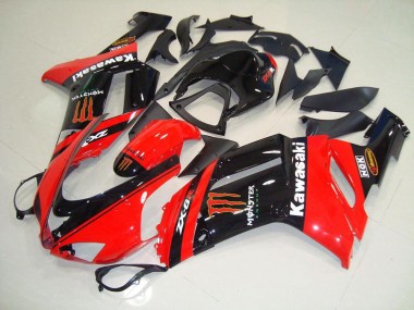 Carenagem Moto Kawasaki ZX6R 2007-2008 - Monster Vermelho