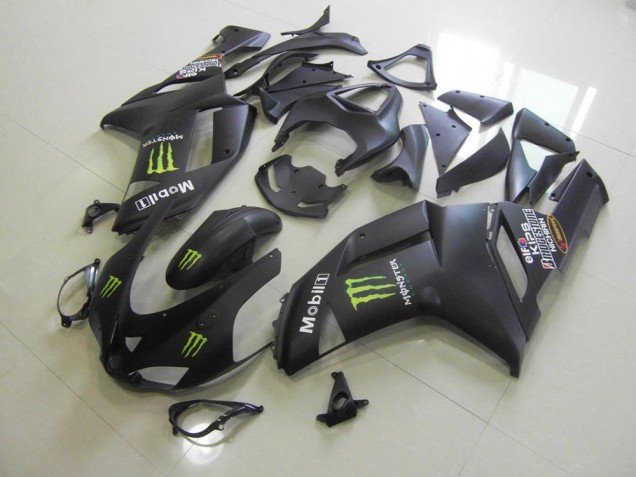 Carenagem Moto Kawasaki ZX6R 2007-2008 - Preto Fosco Monster Carenagem Moto Kawasaki ZX6R 2007-2008 - Preto Fosco Monster