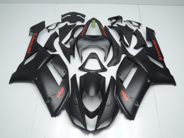 Carenagem Moto Kawasaki ZX6R 2007-2008 - Preto Fosco & Vermelho Adesivo Carenagem Moto Kawasaki ZX6R 2007-2008 - Preto Fosco & Vermelho Adesivo
