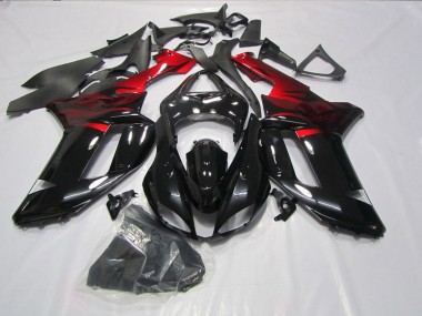 Carenagem Moto Kawasaki ZX6R 2007-2008 - Preto Vermelho