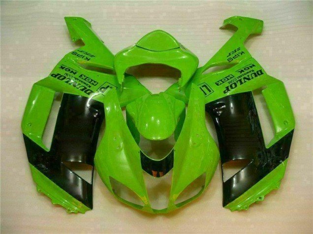 Carenagem Moto Kawasaki ZX6R 2007-2008 - Verde Preto Dunlop Carenagem Moto Kawasaki ZX6R 2007-2008 - Verde Preto Dunlop