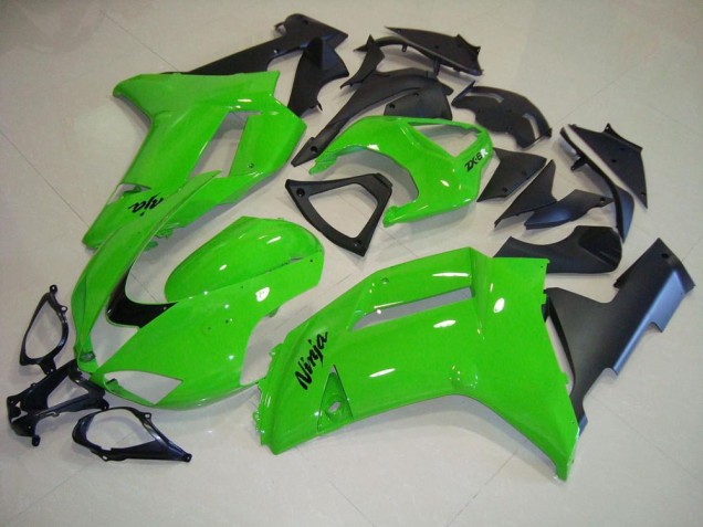 Carenagem Moto Kawasaki ZX6R 2007-2008 - Verde Preto Fosco