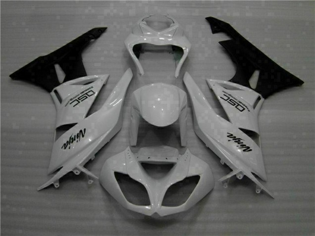 Carenagem Moto Kawasaki ZX6R 2009-2012 - Branco Preto Ninja Carenagem Moto Kawasaki ZX6R 2009-2012 - Branco Preto Ninja